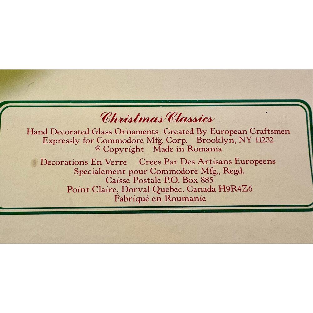 Christmas Classics 5 Piece Ornament Set Number 7375 in Original Box - Picture 9 of 9